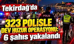 Tekirdağ’da 323 polisle dev huzur operasyonu: 6 şahıs yakalandı