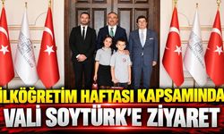 İlköğretim Haftası kapsamında Vali Soytürk’e ziyaret