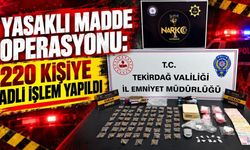 Yasaklı madde operasyonu: 220 kişiye adli işlem yapıldı