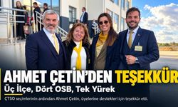 Ahmet Çetin’den seçim sonrası teşekkür: 3 ilçe, 4 OSB, tek yürek