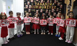 Çerkezköy'de miniklerden cumhuriyet coşkusu