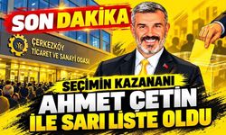 Seçimin kazananı Ahmet Çetin ile sarı liste oldu