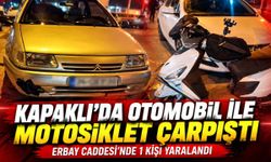 Kapaklı'da motosiklet ve otomobilin çarpıştığı kazada 1 kişi yaralandı
