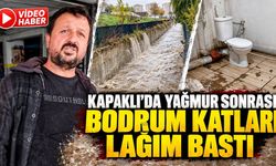 Kapaklı'da yağmur sonrası bodrum katları lağım bastı