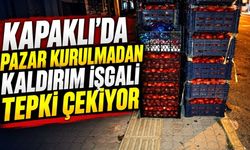 Kapaklı'da pazar kurulmadan kaldırım işgali tepki çekiyor