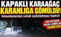 Karaağaç'ta vatandaşın sokak lambası tepkisi
