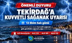 Tekirdağ için kuvvetli sağanak yağış uyarısı!