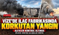 Vize Çakıllı'da korkutan fabrika yangıbı