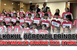 İlkokul öğrencilerinden Öğretmenler Günü’ne özel etkinlik