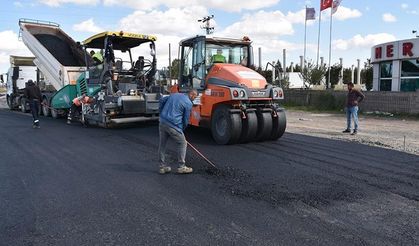 11 bin 500 tonluk sıcak asfalt serim çalışması yapıldı