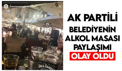 AK Partili Belediyenin sosyal medya hesabında içkili paylaşım