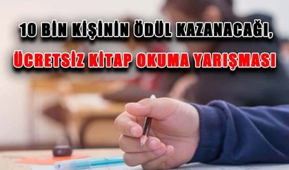 10 bin kişinin ödül kazanacağı, ücretsiz kitap okuma yarışması