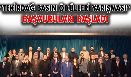 "Tekirdağ Basın ödülleri Yarışması" başvuruları başladı