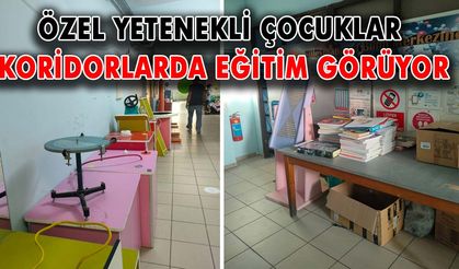 Özel yetenekli çocuklar koridorlarda eğitim görüyor
