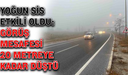 Yoğun sis etkili oldu: Görüş mesafesi 20 metreye kadar düştü
