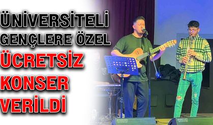 Üniversiteli gençlere özel ücretsiz konser verildi