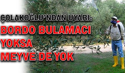 Çolakoğlu’ndan uyarı: Bordo bulamacı yoksa meyve de yok