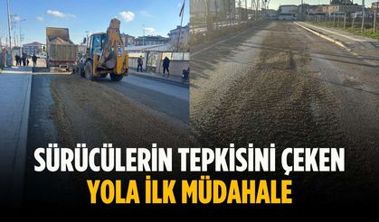 Sürücülerin tepkisini çeken yola ilk müdahale