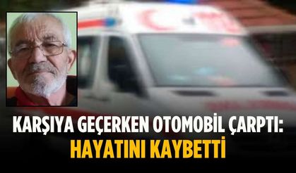 Karşıya geçerken otomobil çarptı: Hayatını kaybetti