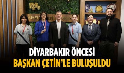 Diyarbakır öncesi Başkan Çetin’le buluşuldu