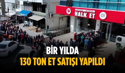Bir yılda 130 ton et satışı yapıldı