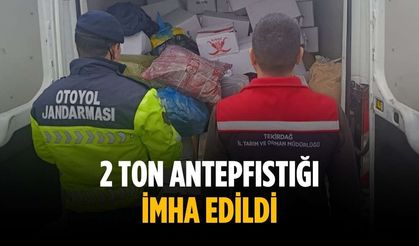 2 ton antepfıstığı imha edildi