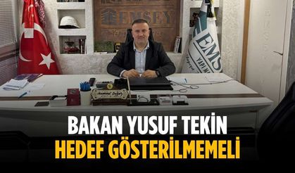 “Bakan Yusuf Tekin hedef gösterilmemeli”