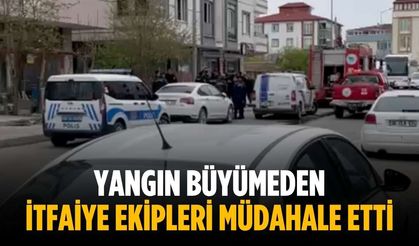 Yangın büyümeden itfaiye ekipleri müdahale etti