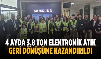 4 ayda 3,8 ton elektronik atık geri dönüşüme kazandırıldı