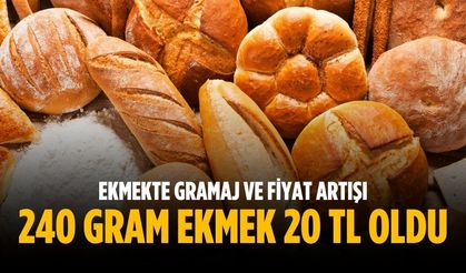240 gram ekmek 20 TL oldu
