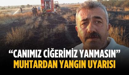 “Canımız ciğerimiz yanmasın” Muhtardan yangın uyarısı