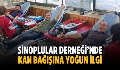 Sinoplular Derneği’nde kan bağışına yoğun ilgi