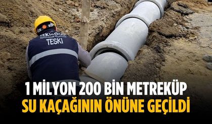 1 milyon 200 bin metreküp su kaçağının önüne geçildi