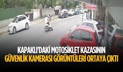 Kapaklı'daki motosiklet kazasının güvenlik kamerası görüntüleri ortaya çıktı