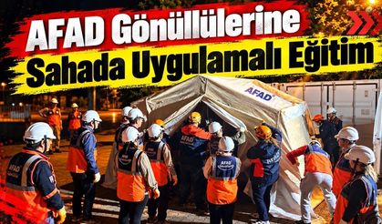 Afad gönüllülerine sahada uygulamalı eğitim