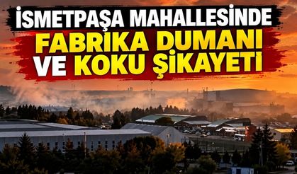 İsmetpaşa Mahallesinde fabrika dumanı ve koku şikayeti