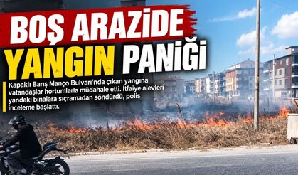 Barış Manço Bulvarı’nda boş arazide yangın