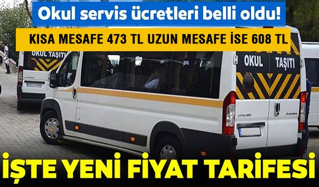 Öğrenci servis ücretleri belli oldu