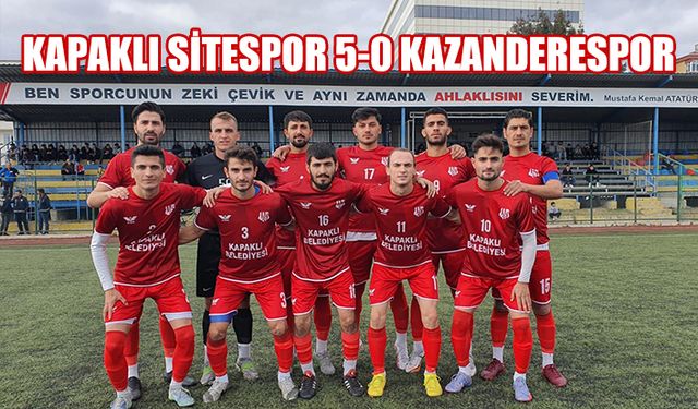 10 kişi kalan Kapaklı Sitespor farklı kazandı: 5-0