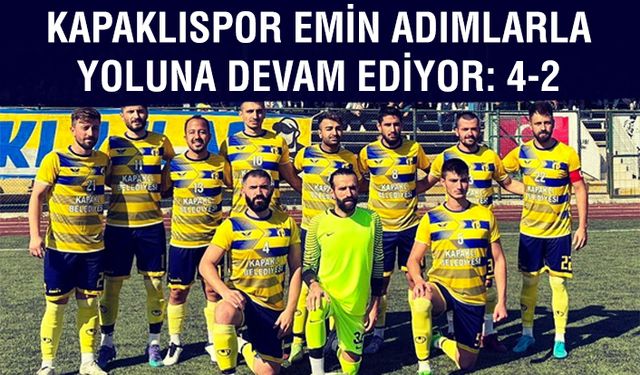 Kapaklıspor 4 attı, 3 aldı