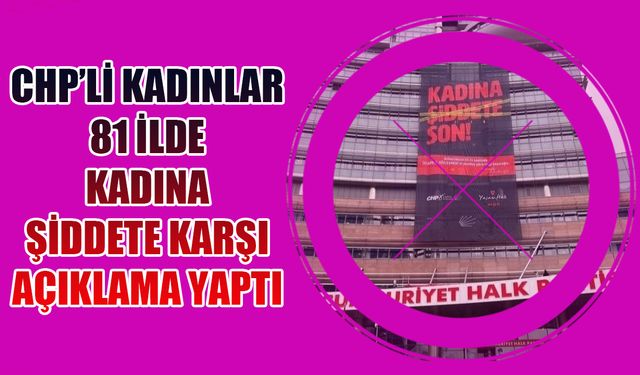 CHP’li kadınlar, kadına yönelik şiddete karşı  81 ilde eş zamanlı açıklama yaptı