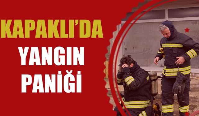 Kapaklı'da 4 katlı apartmanın giriş katında yangın paniği