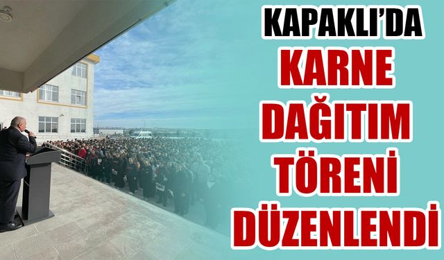 Kapaklı’da karne dağıtım töreni düzenlendi