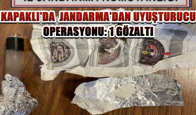 Kapaklı'da Jandarma'dan uyuşturucu operasyonu