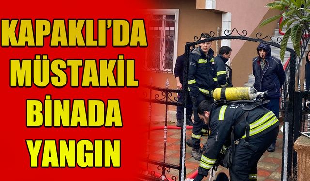 Kapaklı'da müstakil binada yangın paniği