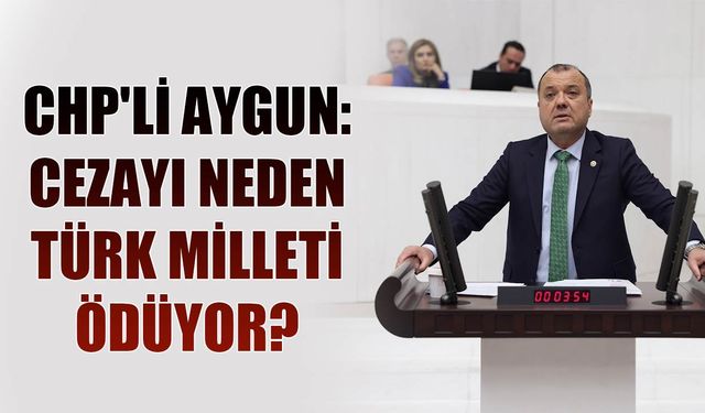 CHP'li Aygun: Cezayı neden Türk milleti ödüyor?