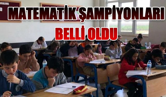 Kapaklı'da matematik şampiyonları belli oldu