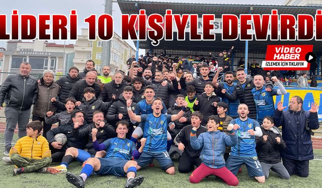 Kapaklıspor 10 kişiyle lideri devirdi