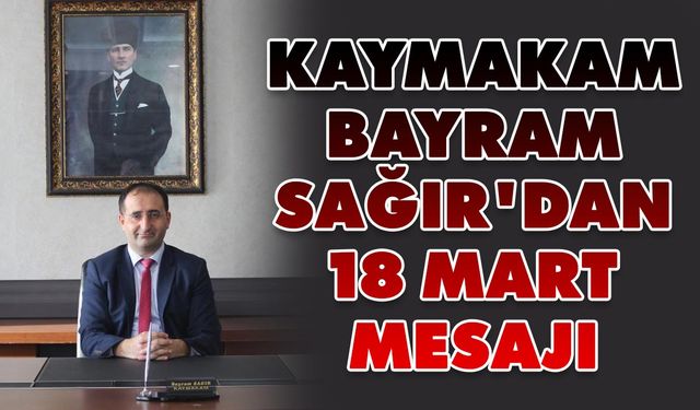 Kaymakam Sağır'dan 18 Mart mesajı