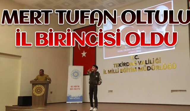 Mert Tufan Oltulu il birincisi oldu